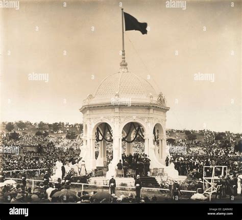 The Federation Pavilion in Centennial Park, Sydney, during the swearing-in ceremony of Australia ...