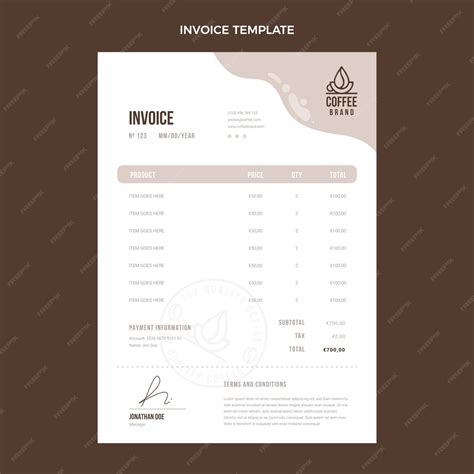 Плоский дизайн минимальный счет-фактура кафе | Бесплатно векторы