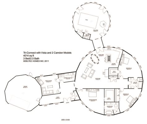 Deltec Homes Vista And 2 Camdens 4014 Sq Ft Cob House Plans Round House Plans House Floor