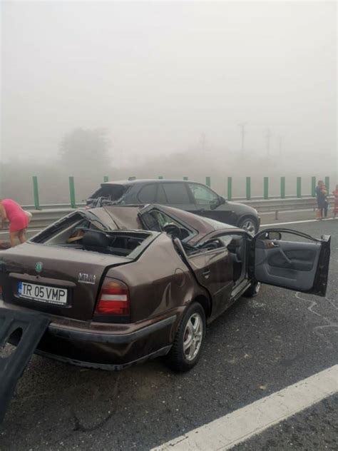 FOTO VIDEO Carambol pe Autostrada Soarelui 55 de mașini lovite în 4