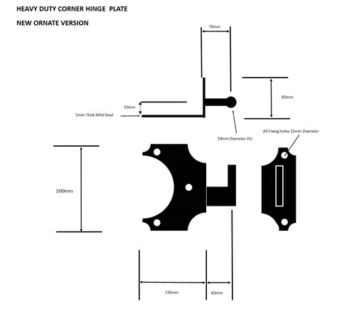 Corner Gate Hinge & Axo Bracket Double Kit Galvanised