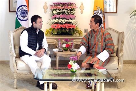 Rahul Gandhi meets Bhutan PM Lotay Tshering