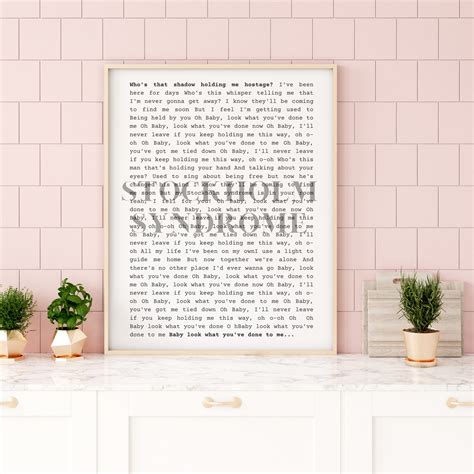 One Direction Stockholm Syndrome Lyrics Poster/one Direction - Etsy