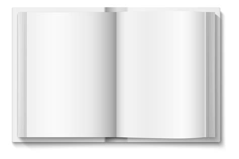 Open Book Mockup Top View Realistic Bla Graphic By Vectorbum