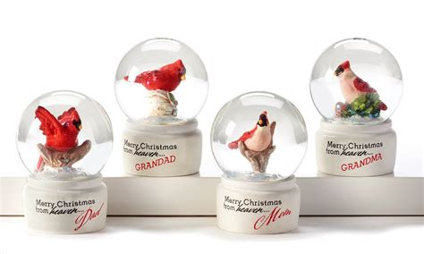 Mini Christmas Cardinal Snow Globe - 4 Assorted Designs - Perch Birding ...