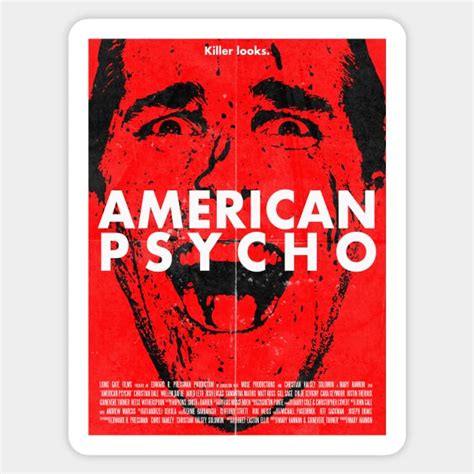 American Psycho Art American Psycho Sticker Teepublic