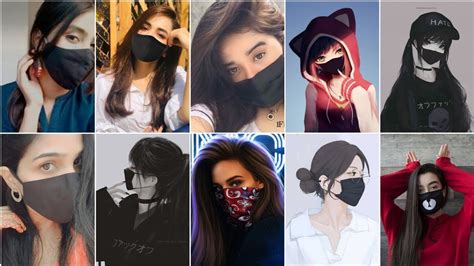 Girls With Mask Dp Mask Dp For Girls Mask Dpz Girls Whatsapp Dp