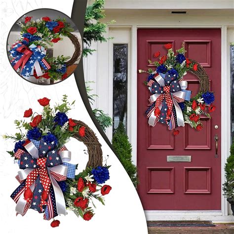 July 4th Discounts HIMIWAY Fourth of July flower wreaths Celebrate ...