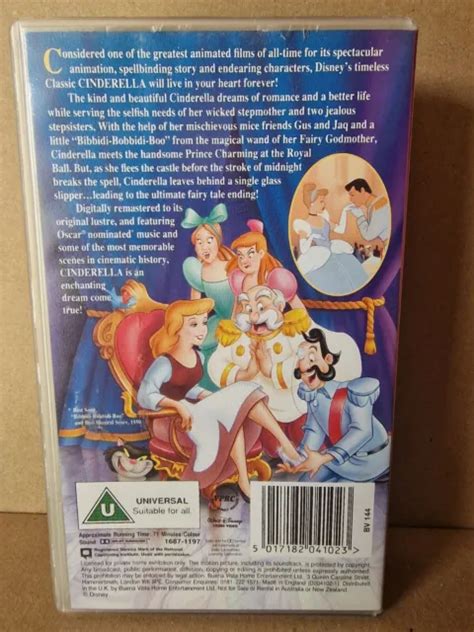 Cinderella Walt Disney Classics Vhs Video Tape Digitally Remastered