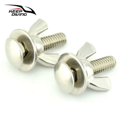 2PCS 316 Stainless Steel Butterfly Screw Bolts And Wing Nuts For