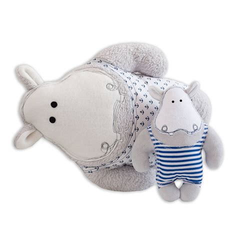 Stuffed Animal Sewing Pattern Large And Small Hippo Cushion Etsy Canada