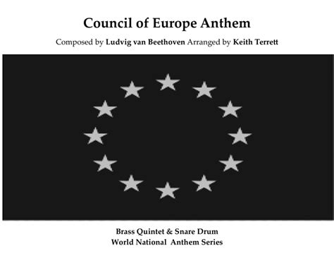 European Anthem Ode To Joy For Brass Quintet And Opt Snare Drum By