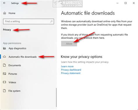 How To Allow Or Block Automatic File Downloads In Windows 10 And 11