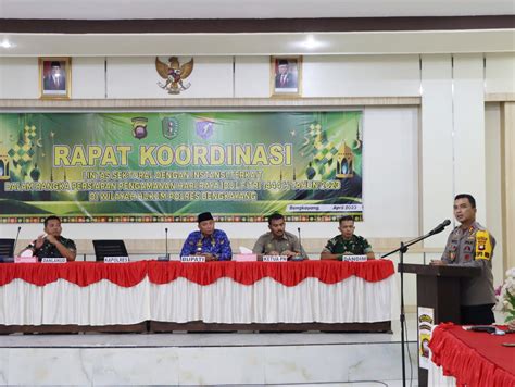 Jelang Hari Raya Idul Fitri 1444 H Polres Bengkayang Gelar Rakor