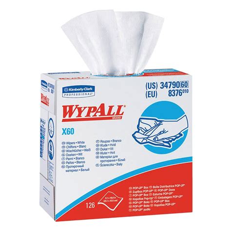 WypAll X60 Reusable Wipers Box Of 126 White 146175