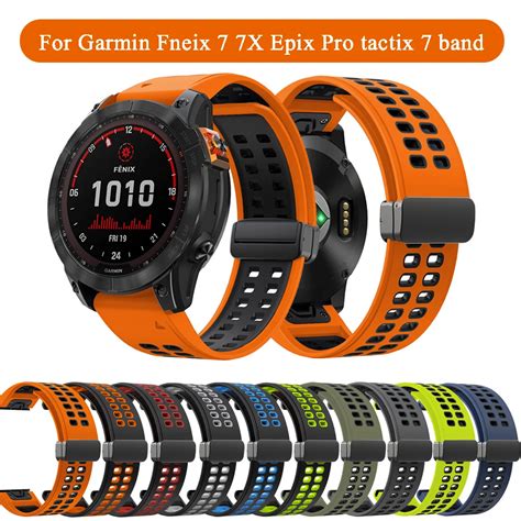 Mm Sports Silicone D Buckle Strap For Garmin Fenix X Epix Pro