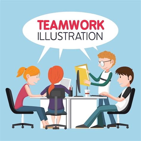 Premium Vector Teamwork Illustration