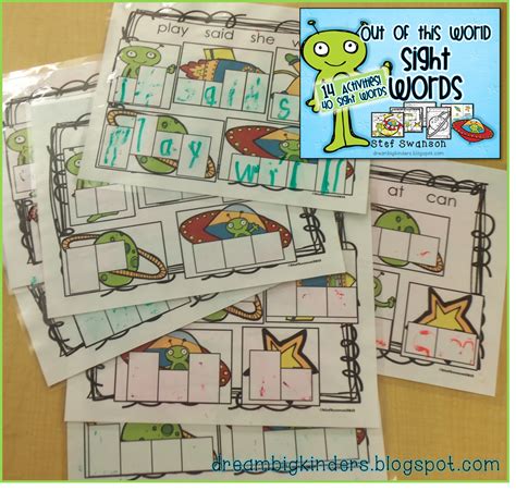 Dream Big Kinders: Kindergarten Sight Word Activities and a FREEBIE!