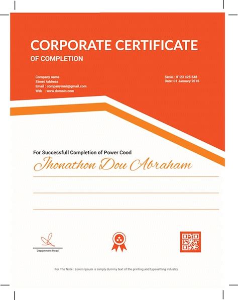 Premium Vector Certificate Template