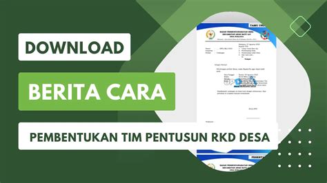 Format Berita Acara Pembentukan Tim Penyusun Rkp Desa Updesa