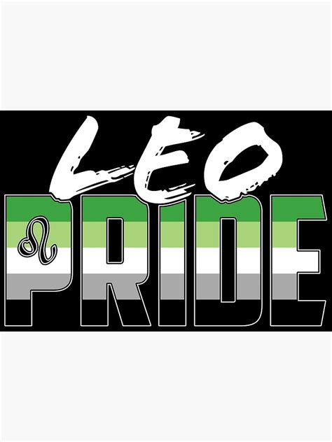 Leo Aromantic Pride Flag Zodiac Sign Photographic Print For Sale By