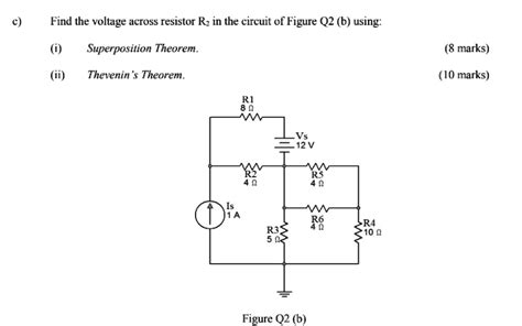 Solved Find The Voltage Across Resistor Rz In The Circuit Of Figure Q