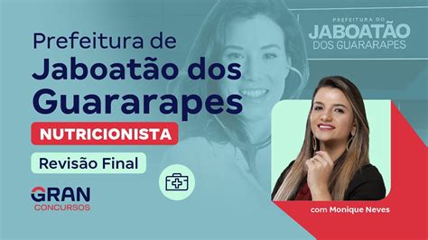 Concurso Prefeitura de Jaboatão dos Guararape Nutricionista Revisão