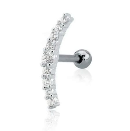 Piercing Cluster Cravejado Em Prata 925