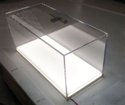 Custom Fabricated Clear Acrylic Display Case Box White Etsy Acrylic