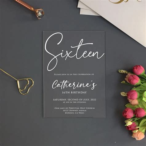 Tarjeta De Invitaci N De Boda Acr Lica Personalizada Tarjeta De