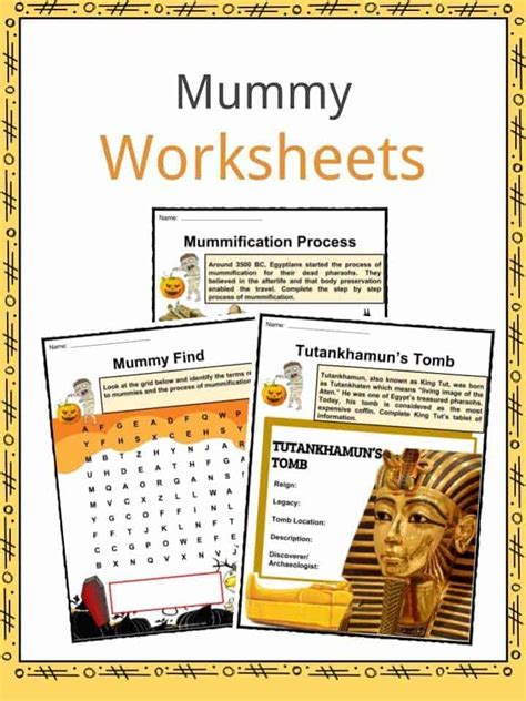 Mummy Facts And Worksheets Mummification Process Worksheets Halloween