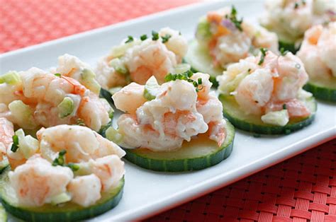 Shrimp Salad On Cucumber Slices Skinnytaste