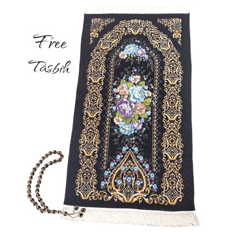 Jual PROMO FREE TASBIH Sajadah Turkey Super Premium Dengan Bordir