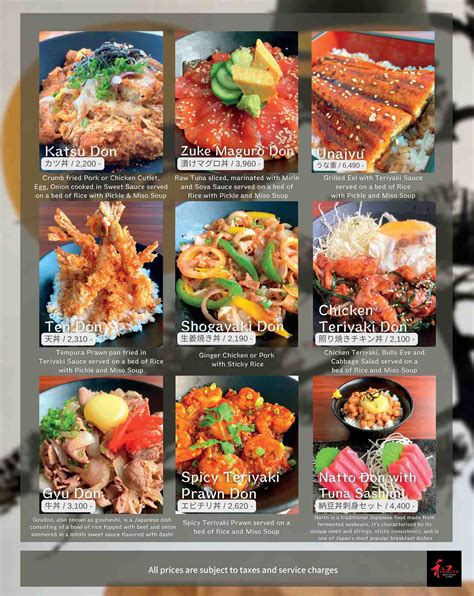 YAMATO Japanese Restaurant, Colombo | Menu Card - Donburi