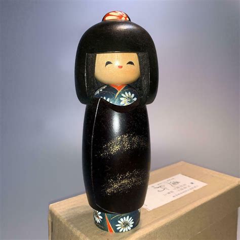 Japanese Sosaku Modern Kokeshi Doll Michiyuki Kimono Girl Kawaii Made