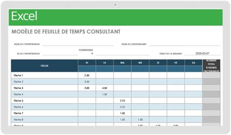 Mod Les De Relev S Horaires Et De Cartes De Pointage Gratuits