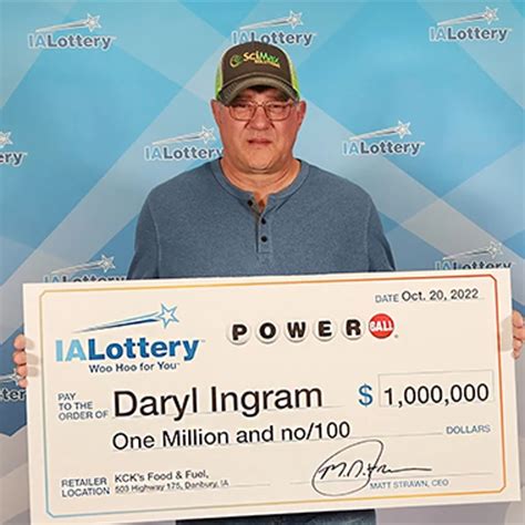 Nw Iowa Man Claims Million Powerball Prize Powerball