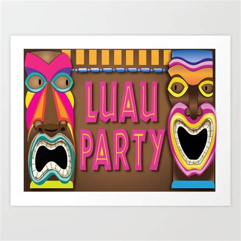 Luau Party Art Print by iRtist4u | Society6