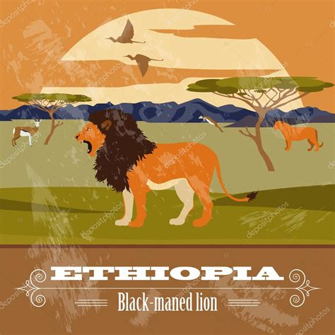 Ethiopia landmarks. Retro styled image Stock Vector Image by ©A7880S ...