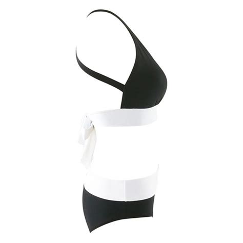 Retro Vintage Elegant Bikini Two Piece Swimsuits High Waisted Swimwear Black C NV YTLF