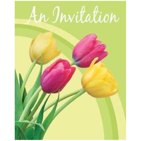 Blooming Tulips Invitations Party At Lewis Elegant Party Supplies