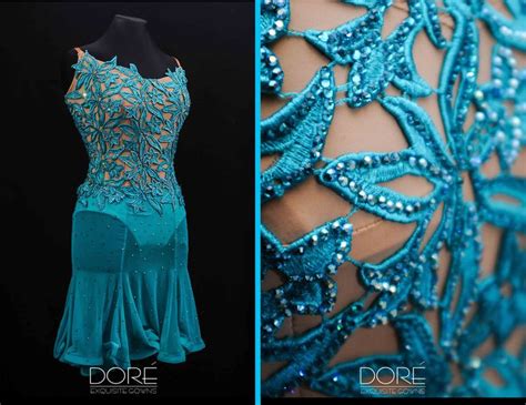 Nude And Teal Latin Dancesport Dresses Dance Dresses Latin Dress