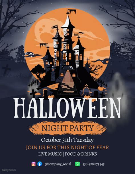 Halloween Night Flyer Advertisement Template Postermywall