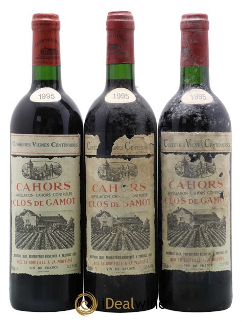 Acheter Cahors Clos De Gamot Famille Jouffreau Vignes Centenaires 1995