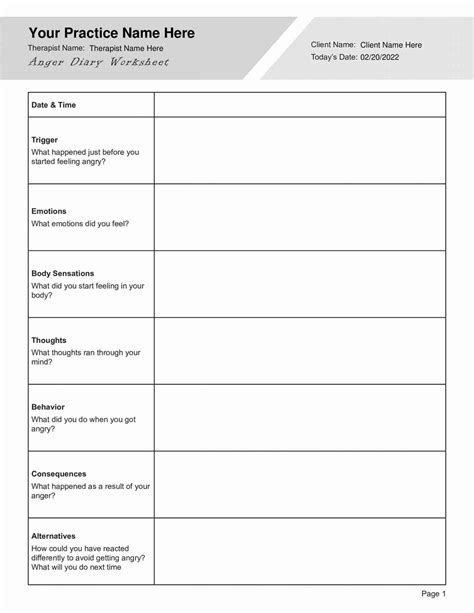 Anger Management Worksheets Bundle (Editable Fillable Printable PDF) | TherapyByPro