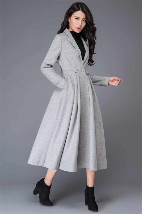 Vintage Inspired Long Wool Princess Coat C996 Ylistyle