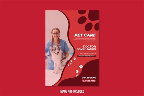 Premium Vector Pet Care A4 Poster Template