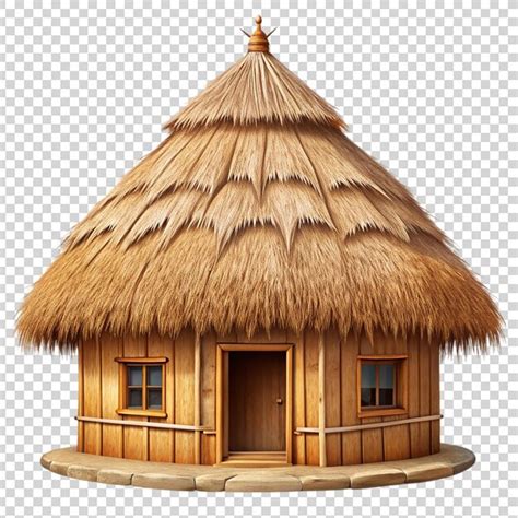 Premium Psd Tribal Thatched House Isolated On Transparent Background