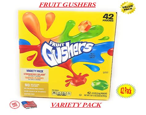 Fruit Gushers Variety Pack Strawberry Splash And Tropical 42 Ct On