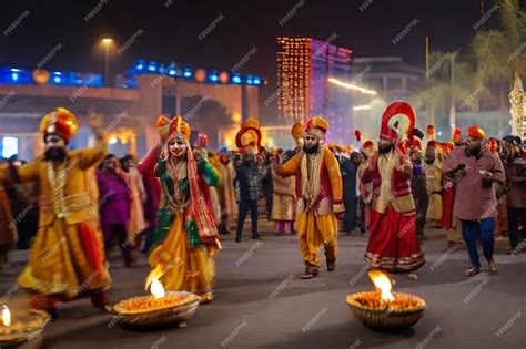 Premium Photo Blurred Snaps Of Lohri Festival Celebration At Gurugram